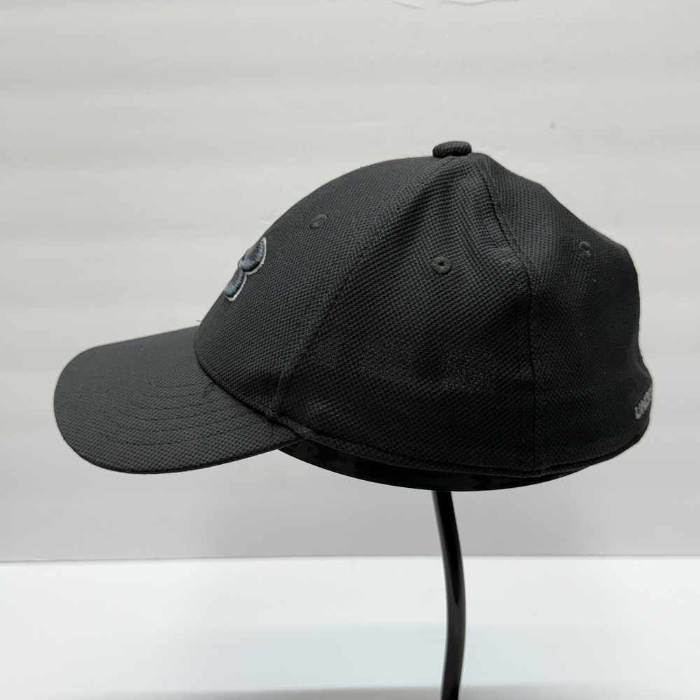 Under Armour Baseball Hat Men Youth S/M Logo Performance Polyester Black Solid - Picture 5 of 11
